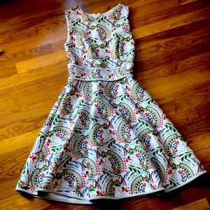 Cynthia Rowley Bonded Fit & Flare Dress